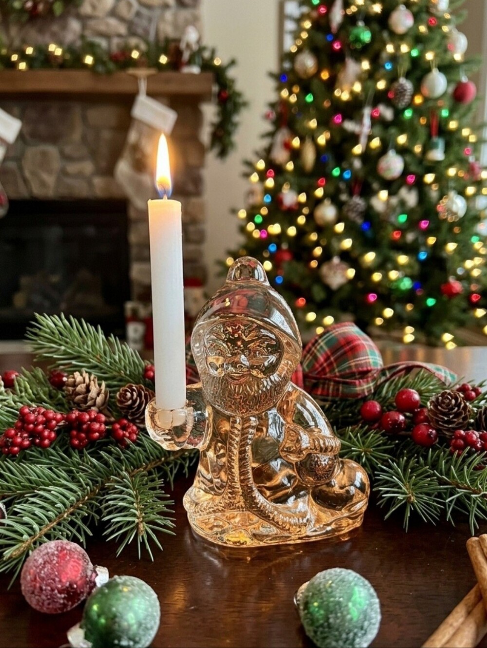 VINTAGE GOEBEL SANTA CANDLE HOLDER